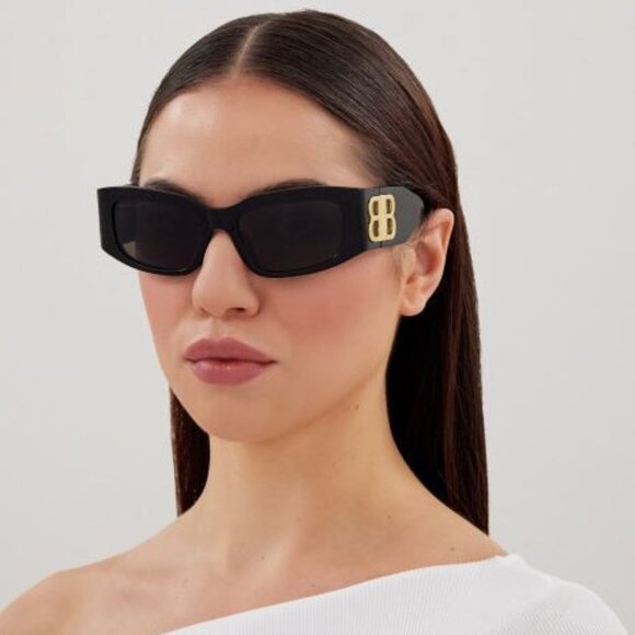 NEW BALENCIAGA BB0360S 005 UNISEX BLACK SUNGLASSES - Picture 1 of 13